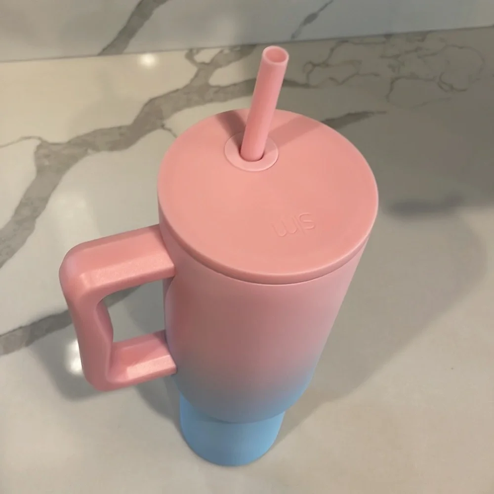 Simple Modern - SWEET TAFFY (pink+blue) - 40 oz Trek Tumbler with Handle - NWT!